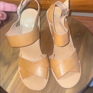 Candie's Tan Leather Sandals